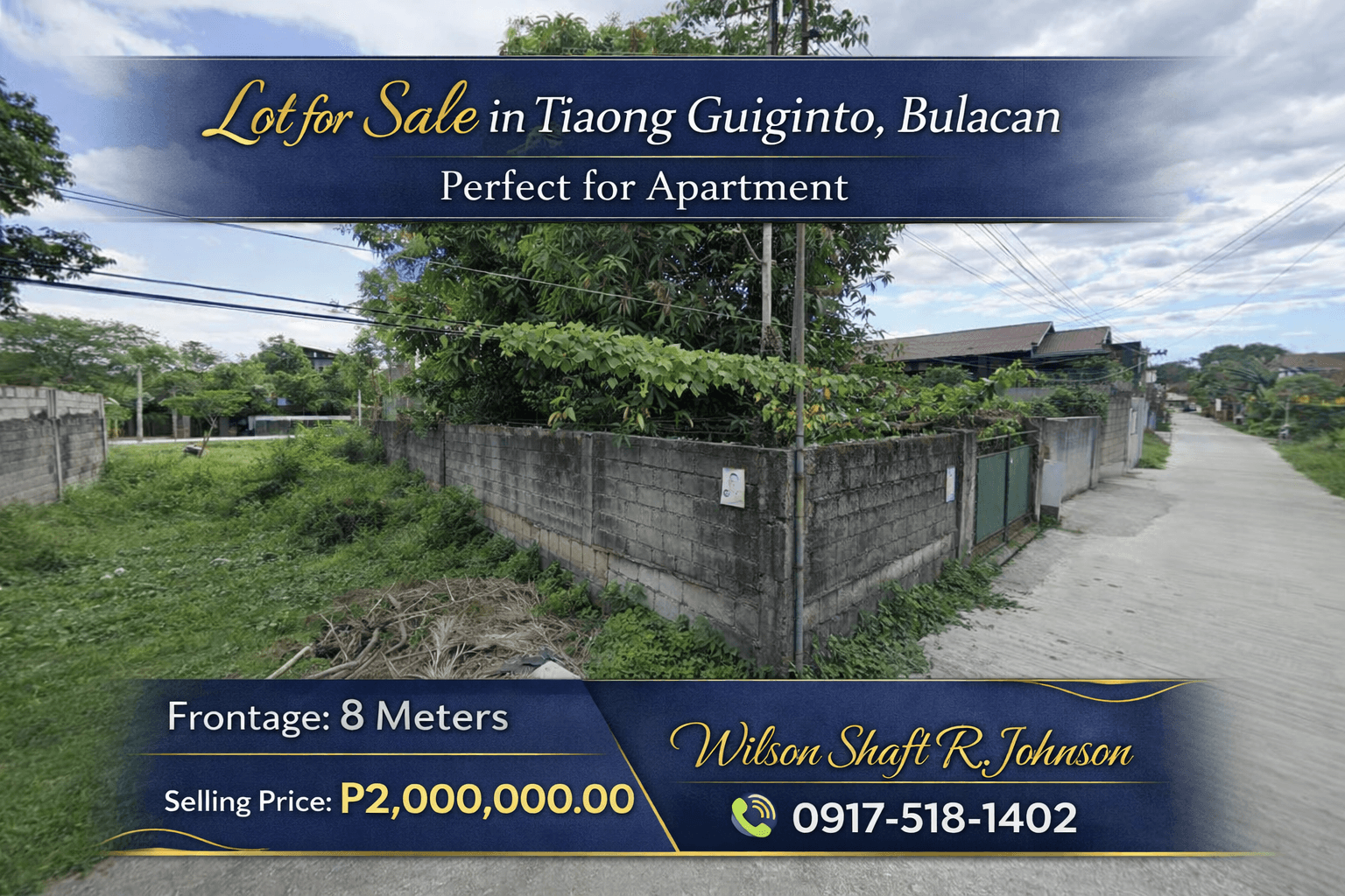 🏡 Lot for Sale – Tiaong, Guiguinto, Bulacan. Perfect for Apartment - Image 2
