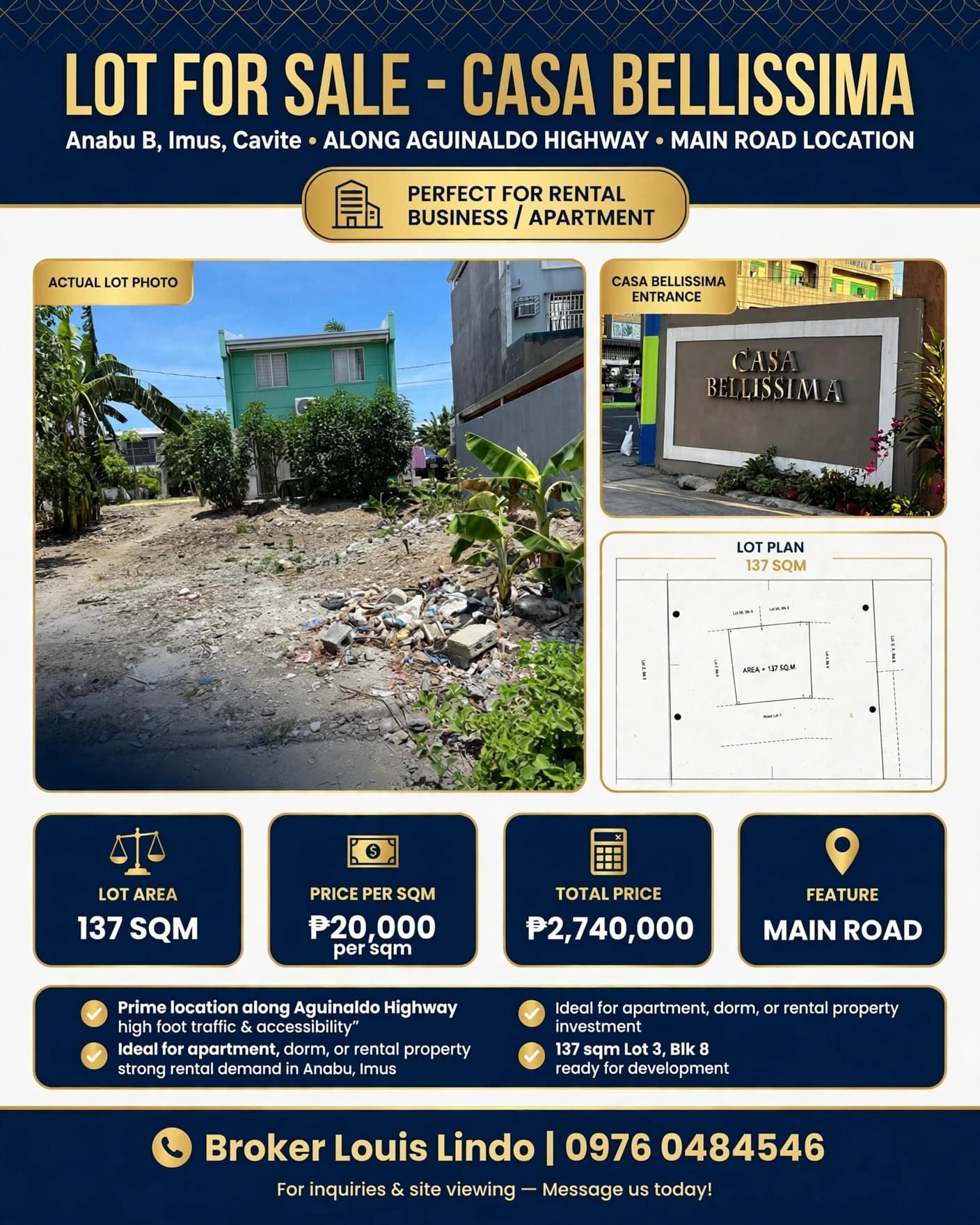 Casa Belissima Lot Along Along Aguinaldo Highway Imus - main photo