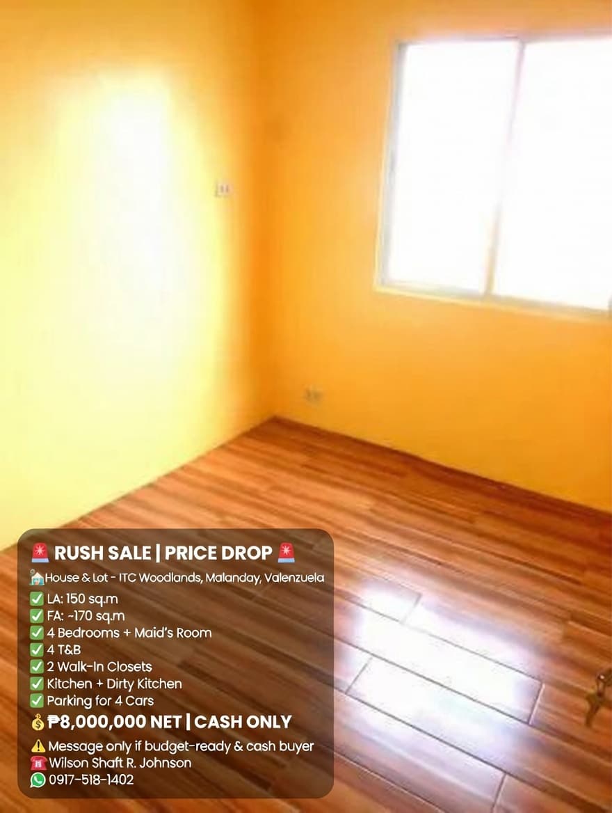 🏡 RUSH SALE! Lower Price! House and Lot in ITC Woodlands Subdivision in Malanday, Valenzuela. - Image 7